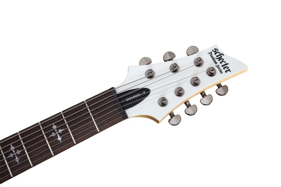 Schecter Demon-7 2h Ht Wen - Vintage White - 7-snarige elektrische gitaar - Variation 4