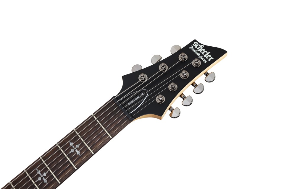 Schecter Demon-7 7c 2h Ht Wen - Aged Black Satin - 7-snarige elektrische gitaar - Variation 4