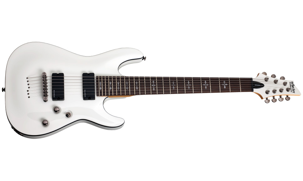 Schecter Demon-7 2h Ht Wen - Vintage White - 7-snarige elektrische gitaar - Variation 1