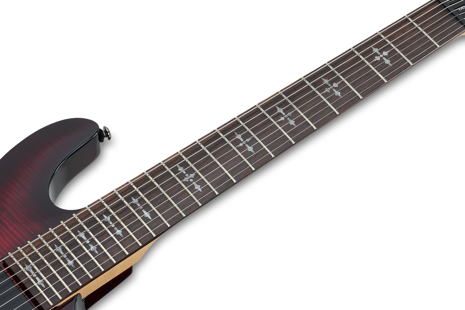 Schecter Demon-7 7c 2h Ht Wen - Crimson Red Burst - 7-snarige elektrische gitaar - Variation 4