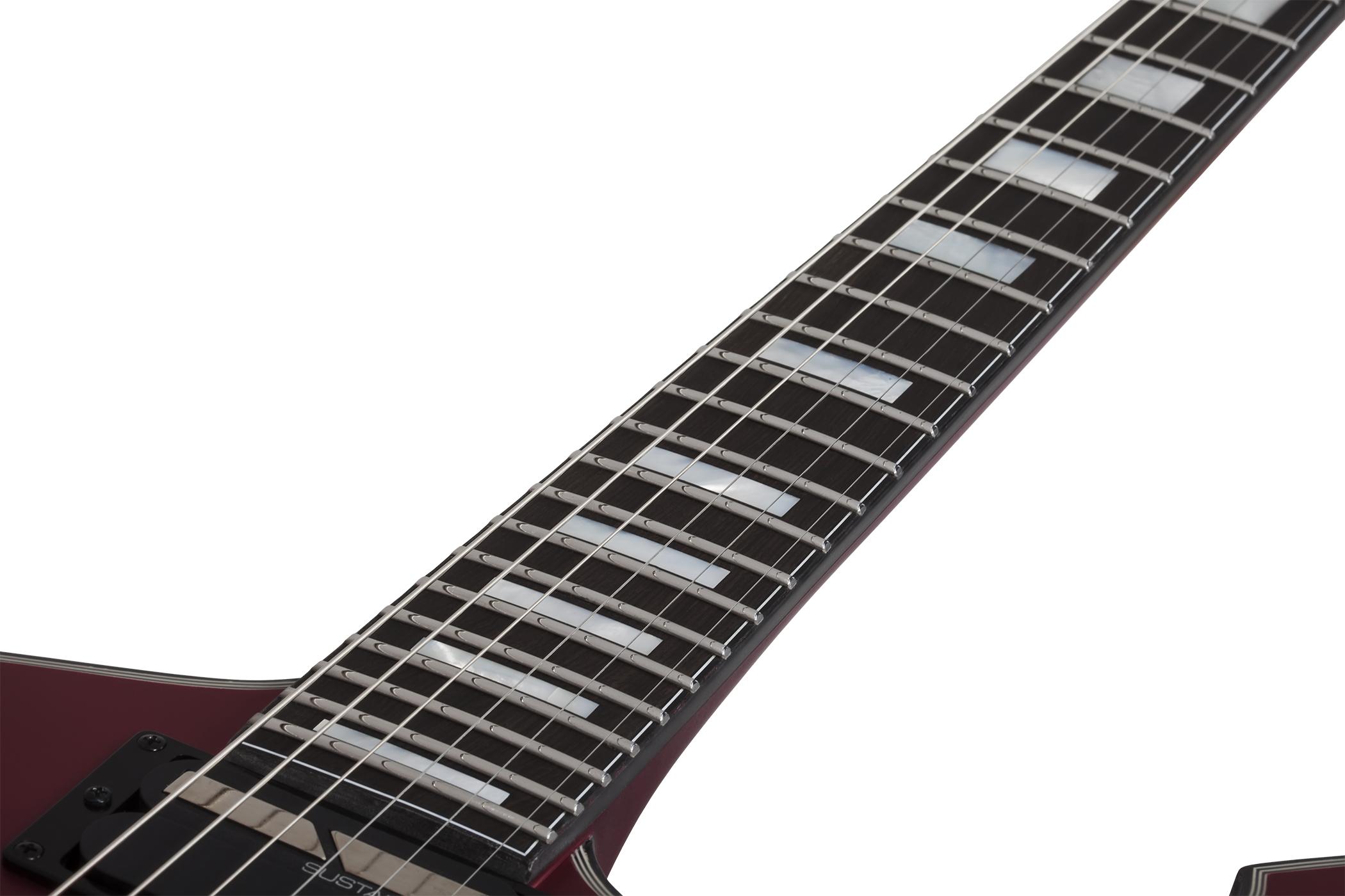 Schecter E-1 Fr S Special Edition 2h Sustainiac Fr Eb - Satin Candy Apple Red - Metalen elektrische gitaar - Variation 3