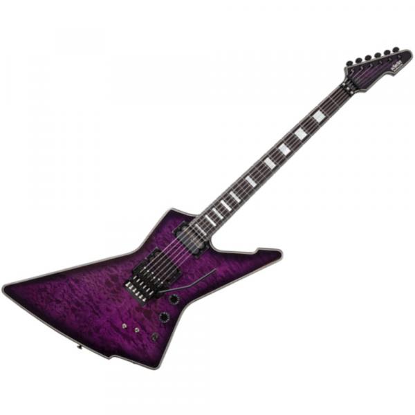 Solid body elektrische gitaar Schecter E-1 FR S SPECIAL EDITION - Trans Purple Burst