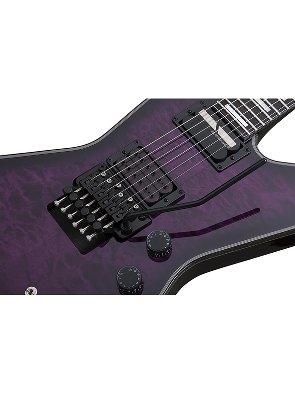 Schecter E-1 Fr S Special Edition 2h Sustainiac Fr Eb - Trans Purple Burst - Metalen elektrische gitaar - Variation 2