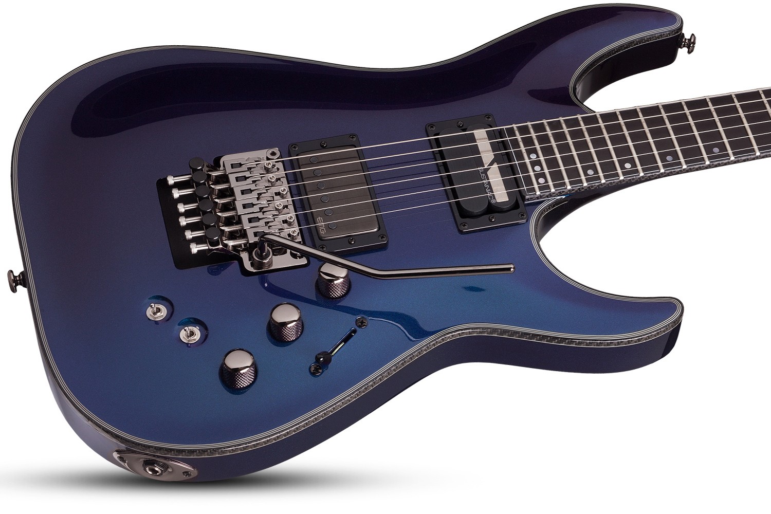 Schecter Hellraiser Hybrid C-1 Frs 2h Emg Sustainiac Eb - Ultra Violet - Elektrische gitaar in Str-vorm - Variation 1