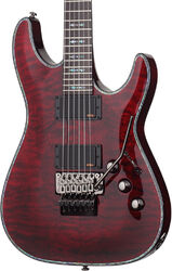 Elektrische gitaar in str-vorm Schecter Hellraiser C-1 FR - Black cherry