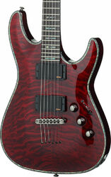 Elektrische gitaar in str-vorm Schecter Hellraiser C-1 - Black cherry