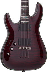 Linkshandige elektrische gitaar Schecter Hellraiser C-1 LH Gaucher - Black cherry