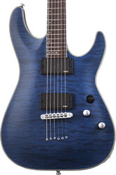 Elektrische gitaar in str-vorm Schecter C-1 Platinum - See thru midnight blue