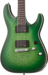 Elektrische gitaar in str-vorm Schecter C-1 Platinum - Satin green burst