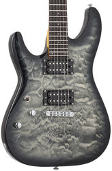 Linkshandige elektrische gitaar Schecter C-6 Plus LH - Charcoal burst