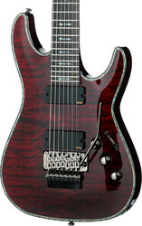 7-snarige elektrische gitaar Schecter Hellraiser C-7 FR - Black cherry