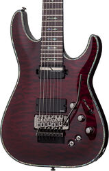 7-snarige elektrische gitaar Schecter Hellraiser C-7 FR S - Black cherry