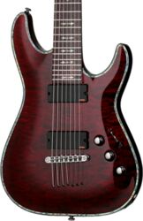 7-snarige elektrische gitaar Schecter Hellraiser C-7 - Black cherry gloss