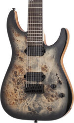 7-snarige elektrische gitaar Schecter C-7 Pro - Charcoal burst