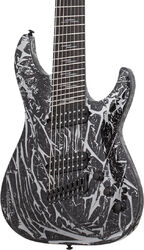 8 en 9 snarige elektrische gitaar Schecter C-8 Multiscale Silver Mountain - Silver mountain