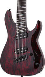 8 en 9 snarige elektrische gitaar Schecter C-8 Multiscale Silver Mountain - Blood moon