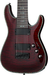 Bariton elektrische gitaar Schecter Hellraiser C-8 - Black cherry