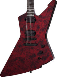 Metalen elektrische gitaar Schecter E-1 Apocalypse - Red reign