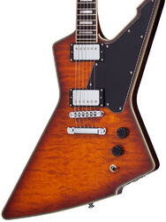 Metalen elektrische gitaar Schecter E-1 Custom - Vintage sunburst