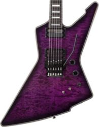 Metalen elektrische gitaar Schecter E-1 FR S SE - Trans purple burst
