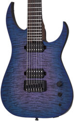 7-snarige elektrische gitaar Schecter Keith Merrow KM-7 MK-III Pro USA - Blue crimson pearl