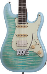 Elektrische gitaar in str-vorm Schecter Nick Johnston Flame Top Nitro USA - Atomic ice