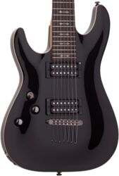 Linkshandige elektrische gitaar Schecter Omen-7 LH Linkshandige - Black