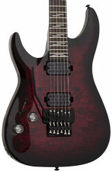 Linkshandige elektrische gitaar Schecter Omen Elite-6 FR LH Linkshandige - Black cherry burst