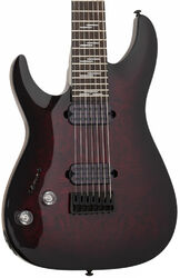 Linkshandige elektrische gitaar Schecter Omen Elite-6 LH Linkshandige - Black cherry burst