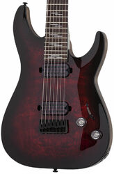 7-snarige elektrische gitaar Schecter Omen Elite-7 - Black cherry burst