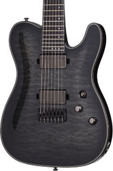 7-snarige elektrische gitaar Schecter Hellraiser Hybrid PT-7 - Transp. black burst