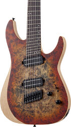 Multi-scale gitaar Schecter Reaper-7 Multiscale - Satin inferno burst