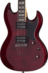 Metalen elektrische gitaar Schecter S-II Omen Extreme - Black cherry