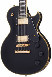 Enkel gesneden elektrische gitaar Schecter Solo-II Custom - Aged black satin