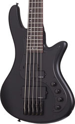 Solid body elektrische bas Schecter Stiletto Stealth-5 - Satin black