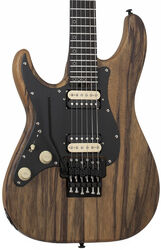 Linkshandige elektrische gitaar Schecter Sun Valley Super Shredder Exotic Black Limba LH - Black limba