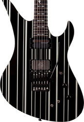Elektrische gitaar in strat vorm Schecter Synyster Custom-S - Black silver