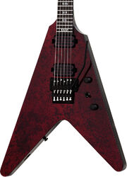 Metalen elektrische gitaar Schecter V-1 FR Apocalypse - Red reign