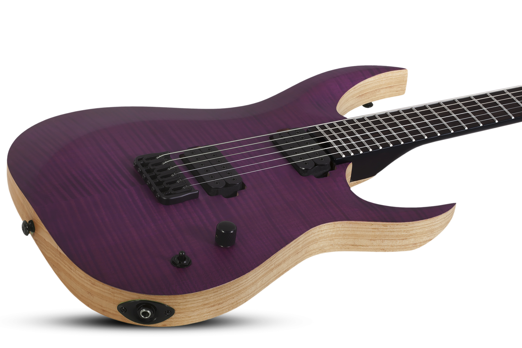 Schecter John Browne Tao-6 Signature 2h Ht Eb - Satin Trans Purple - Elektrische gitaar in Str-vorm - Variation 1
