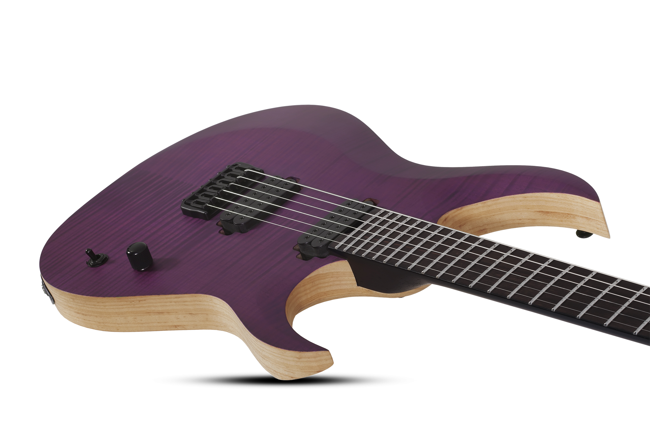Schecter John Browne Tao-6 Signature 2h Ht Eb - Satin Trans Purple - Elektrische gitaar in Str-vorm - Variation 2