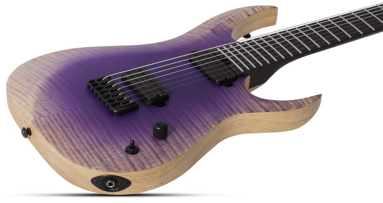 Schecter John Browne Tao-7 Signature Baryton 2h Ht Eb - Ozone Burst - Bariton elektrische gitaar - Variation 1