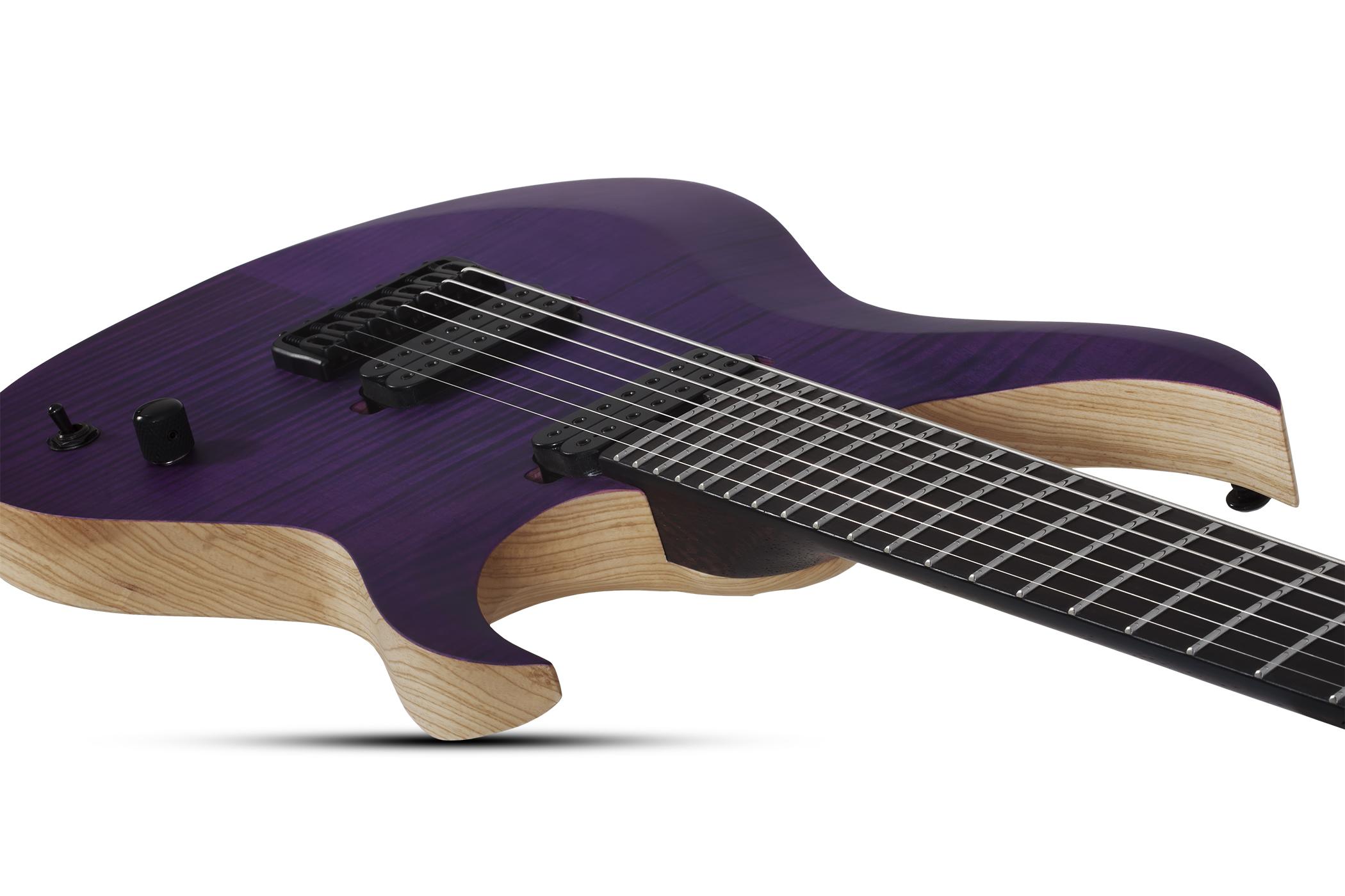 Schecter John Browne Tao-7 Signature Baryton 2h Ht Eb - Satin Trans Purple - 7-snarige elektrische gitaar - Variation 2