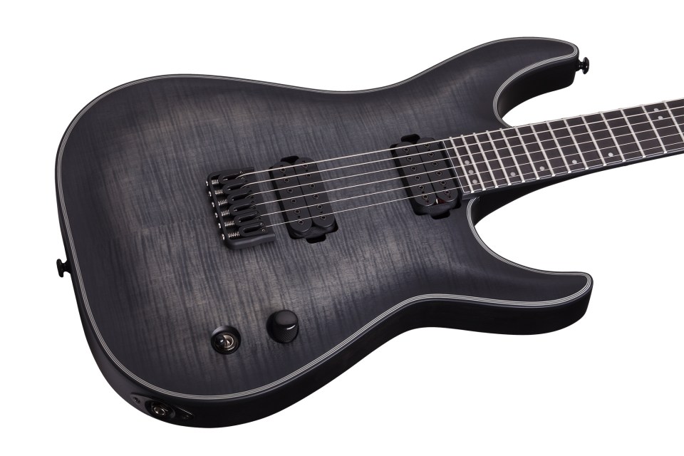 Schecter Keith Merrow Km-6 Signature Hh Ht Eb - Trans Black Burst Satin - Elektrische gitaar in Str-vorm - Variation 2