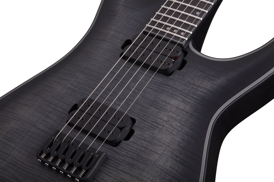 Schecter Keith Merrow Km-6 Signature Hh Ht Eb - Trans Black Burst Satin - Elektrische gitaar in Str-vorm - Variation 3