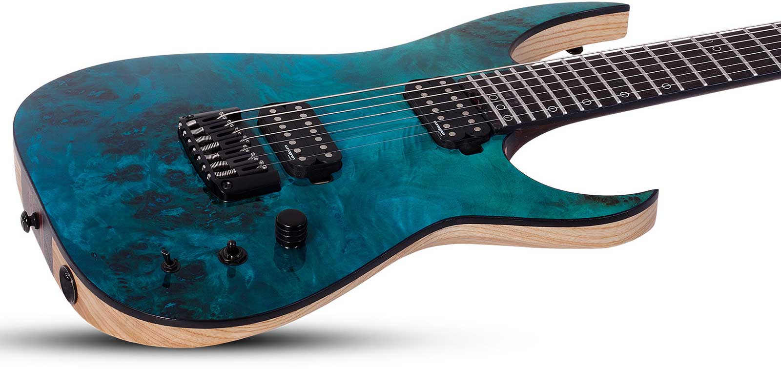 Schecter Keith Merrow Km7 Mkiii Pro Usa 7c 2h Eb - Lagoon Fade - Metal elektrische gitaar - Variation 2