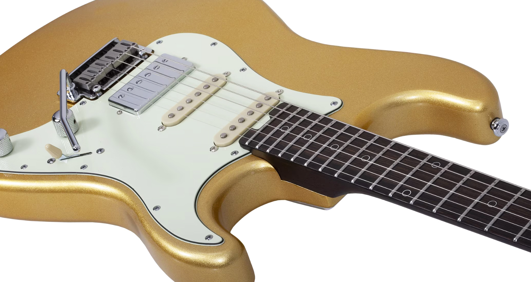 Schecter Nick Johnston Traditional 10th Ann. Signature Hss Trem Eb - Atomic Saffron - Elektrische gitaar in Strat vorm - Variation 2
