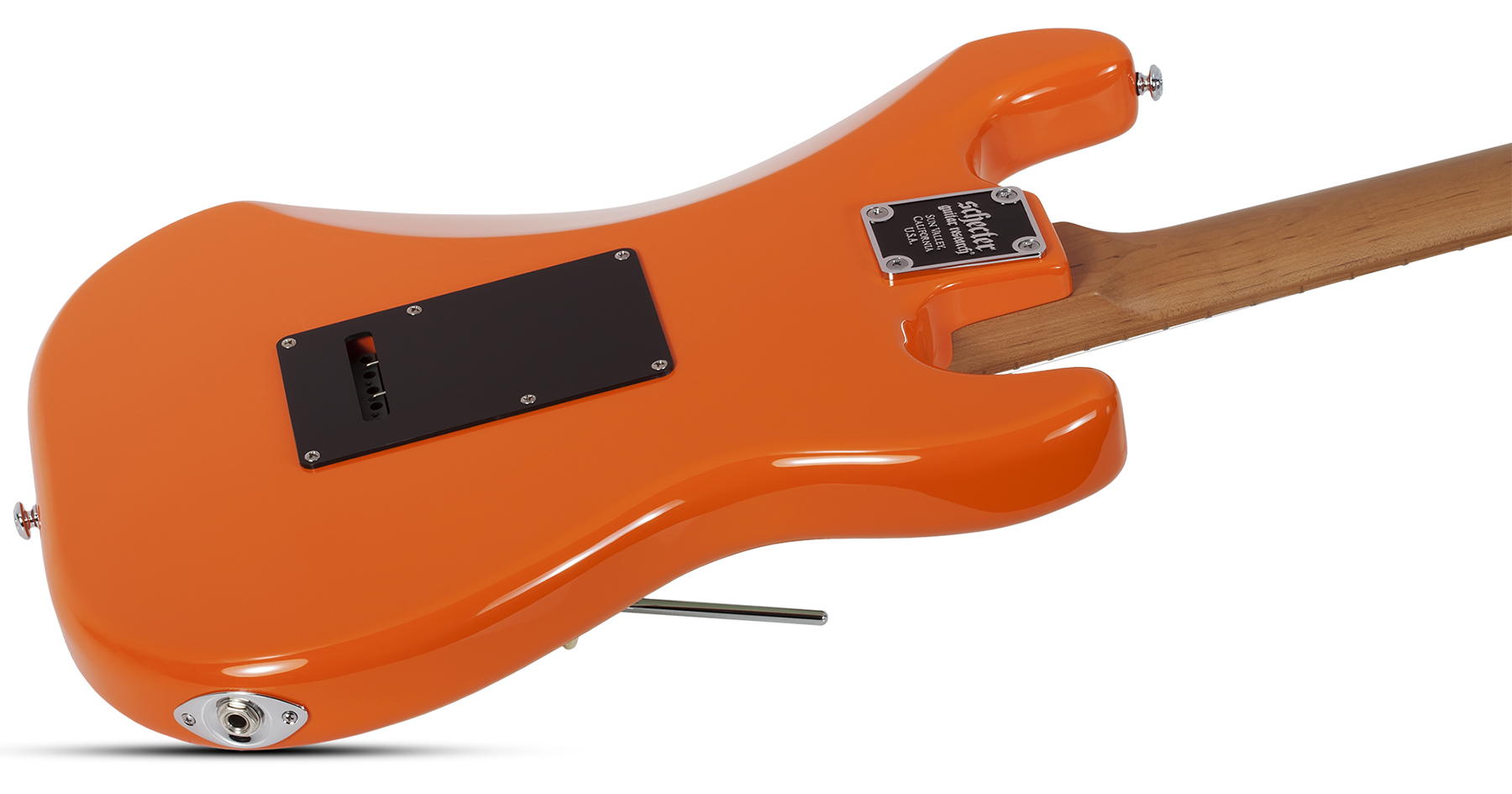 Schecter Nick Johnston Traditional Lh Gaucher Hss Trem Mn - Atomic Orange - Linkshandige elektrische gitaar - Variation 2