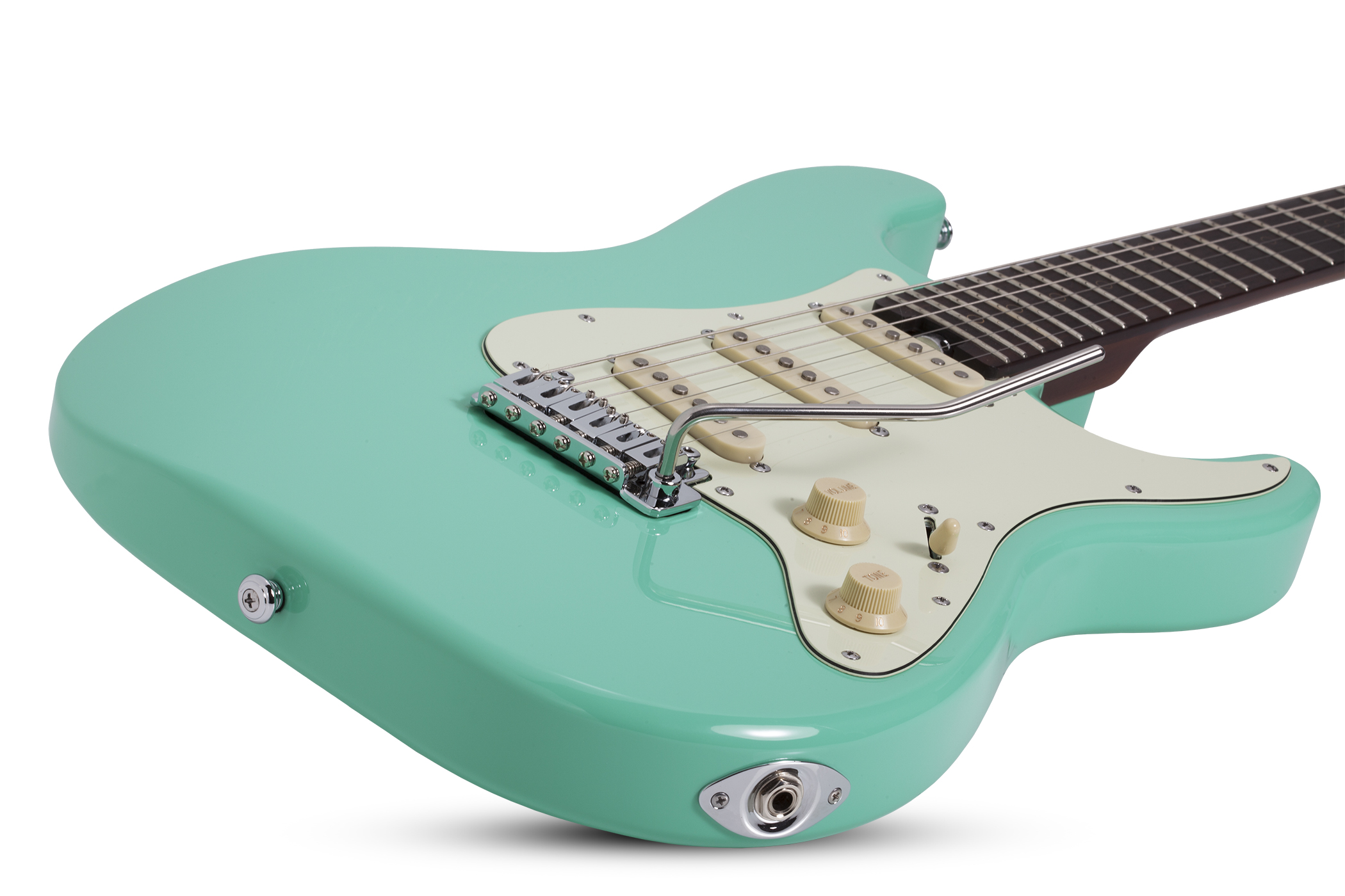 Schecter Nick Johnston Traditional Signature 3s Trem Eb - Atomic Green - Elektrische gitaar in Str-vorm - Variation 1