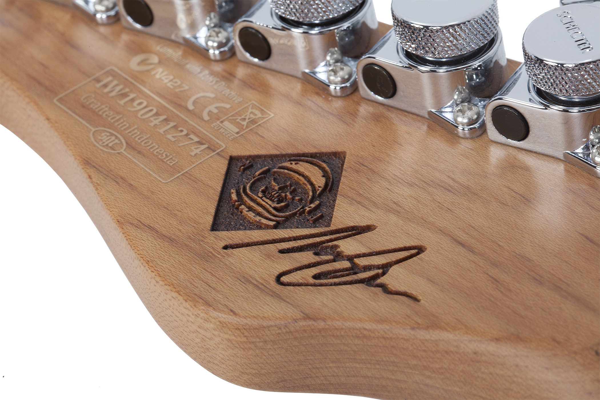 Schecter Nick Johnston Traditional Signature 3s Trem Eb - Atomic Coral - Elektrische gitaar in Str-vorm - Variation 5