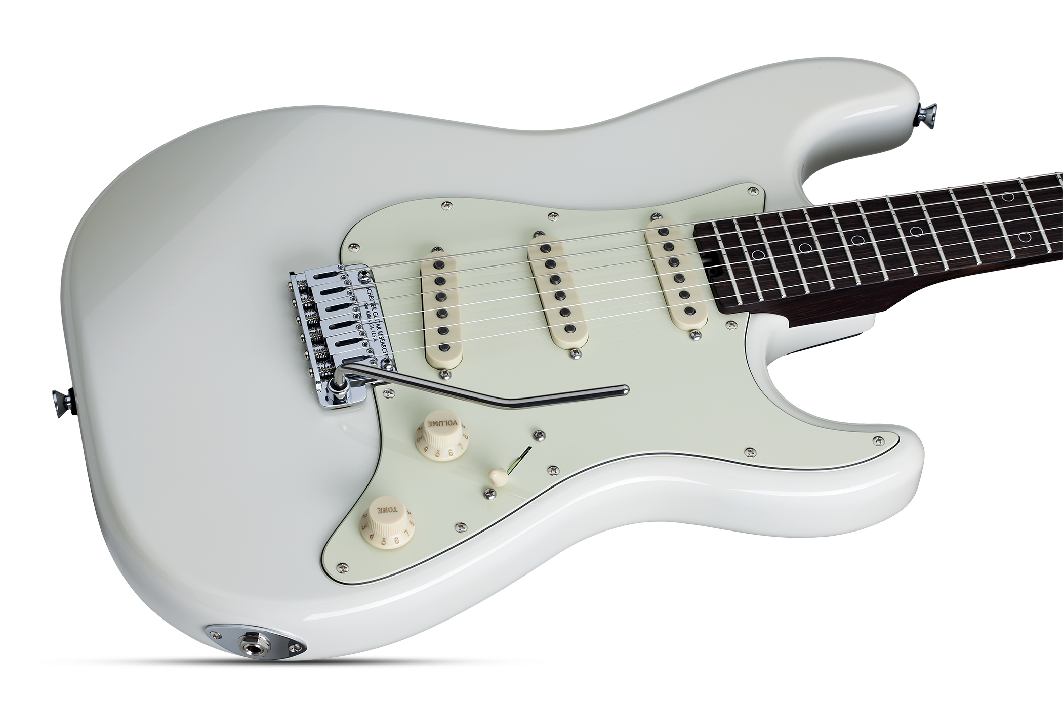 Schecter Nick Johnston Usa Signature 3s Trem Eb - Atomic Snow - Elektrische gitaar in Str-vorm - Variation 1